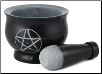 Black Pentagram Mortar & Pestle set                                                                                     